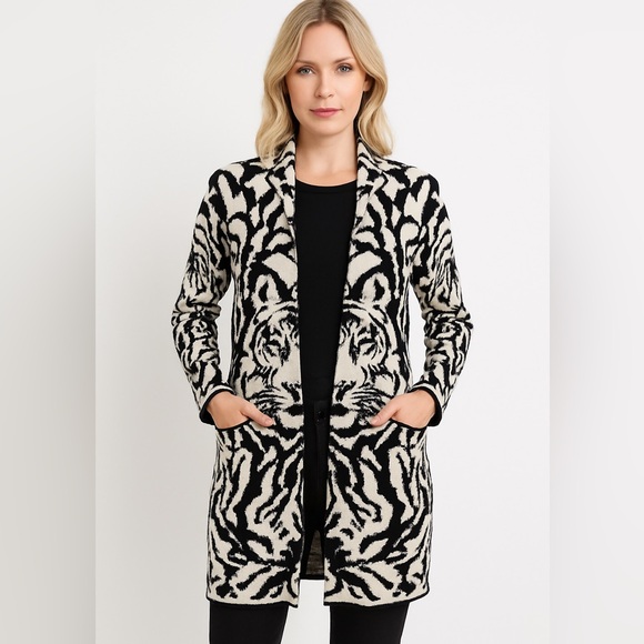 Joseph Ribkoff Sweaters - Joseph Ribkoff Tiger Print Cardigan